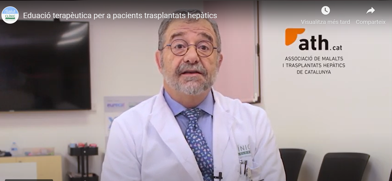 Educació terapèutica per a pacients  de trasplantament hepàtic