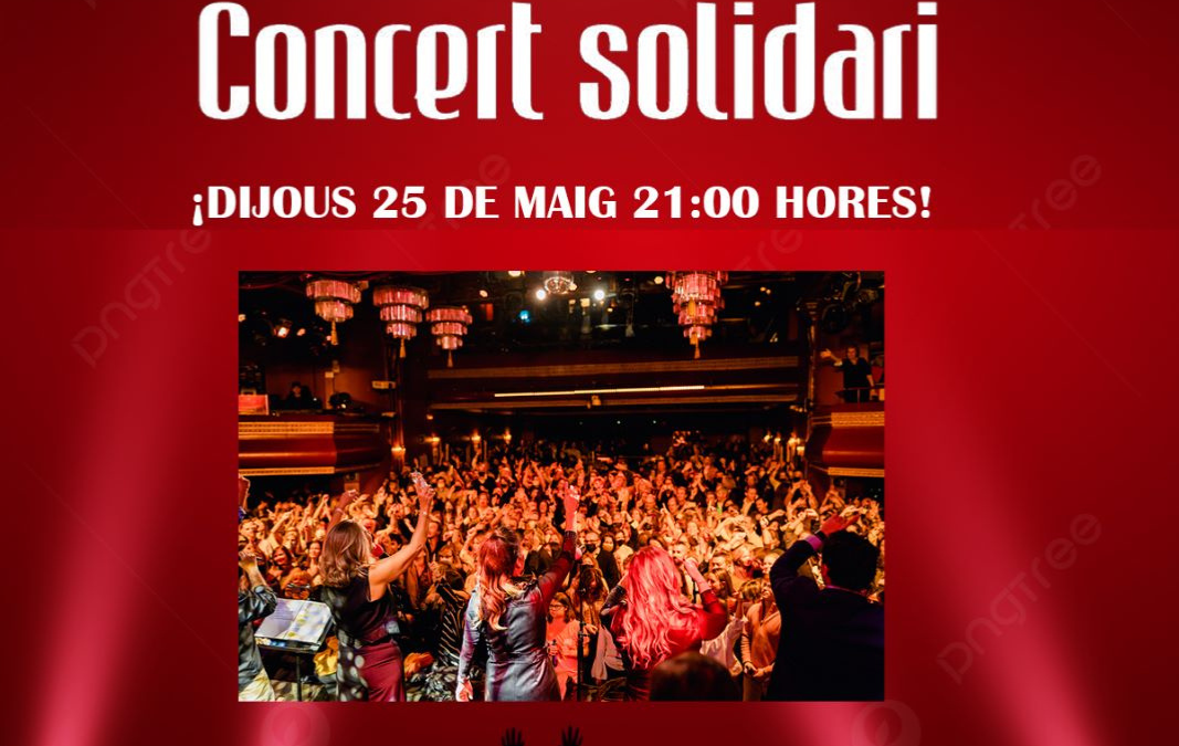 Concert solidari a Luz de Gas dia 25 de maig
